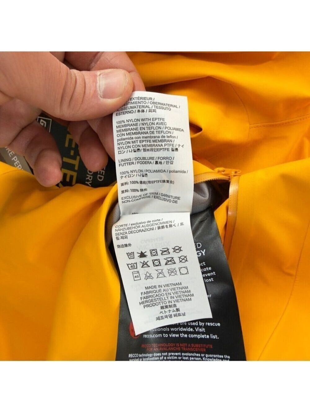 Arc'teryx NWT Women's Size 0 Rush Gore-tex Bib Pants Yellow Gorpcore 5898 Model - Picture 15 of 16